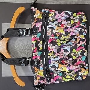 Tokidoki Expandable Colorful Tote Bage With Rhinestone Bling
